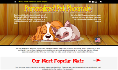 PersonalizedPetPlacemats.com